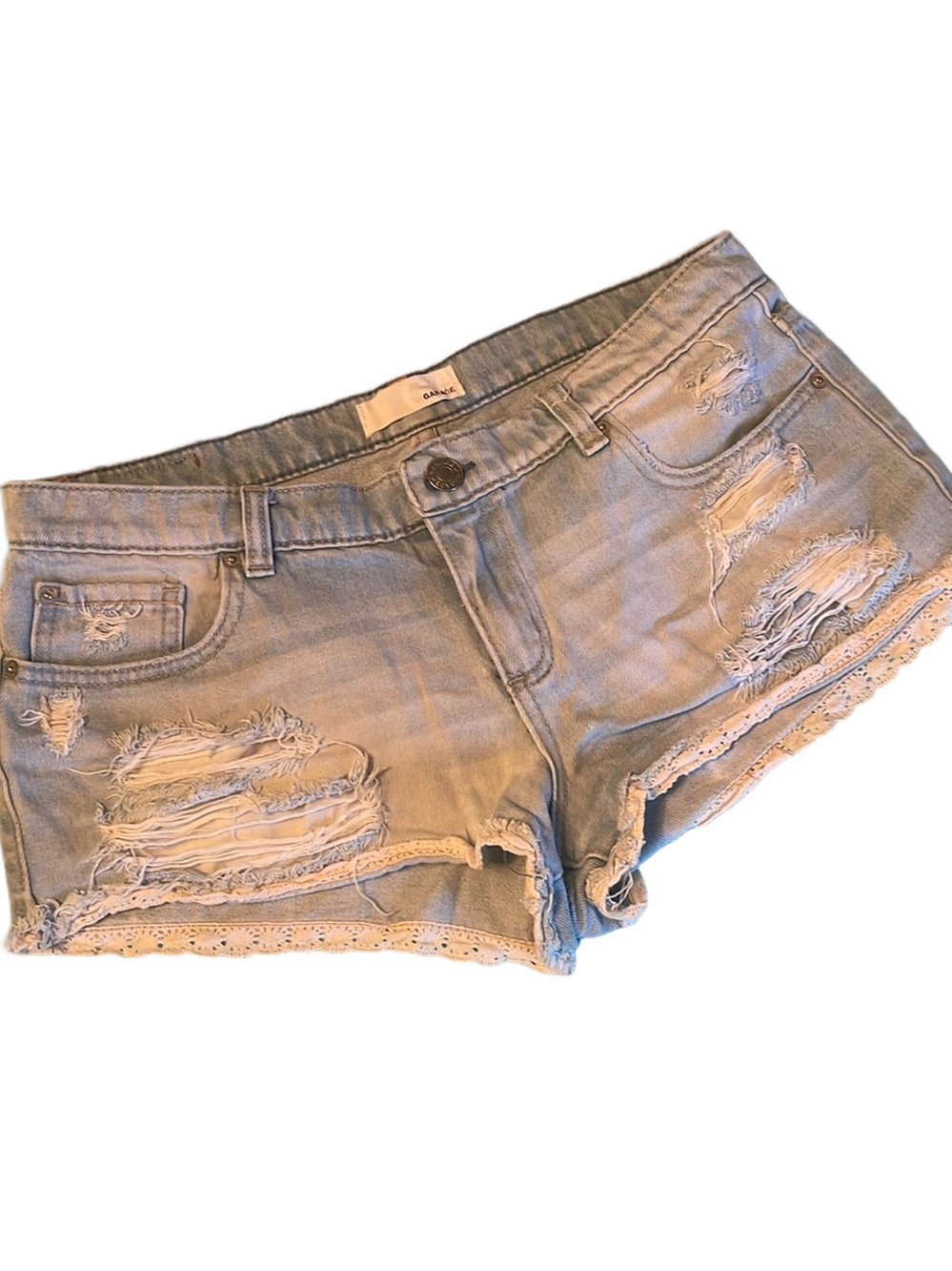 GARAGE FLIRTY FESTIVAL Denim distressed Shorts size 7